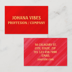 Moderner Eleganter Roter Glamour Visitenkarte