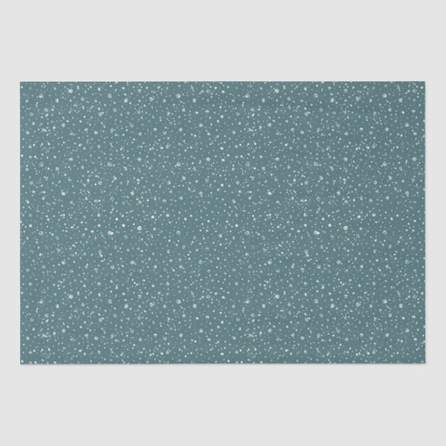 Moderner Eleganter Schneefall Seidenpapier (Vorderseite)