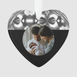 Moderner, eleganter Script-Foto - Geschenkartikel Ornament