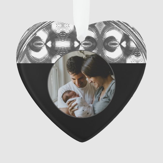 Moderner, eleganter Script-Foto - Geschenkartikel Ornament (Vorderseite)