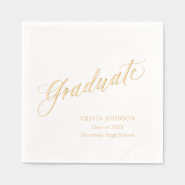Moderner, eleganter Script Graduate Einfaches Absc Servietten Mit Folie