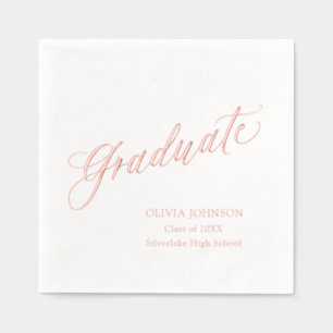 Moderner, eleganter Script Graduate Einfaches Absc Servietten Mit Folie