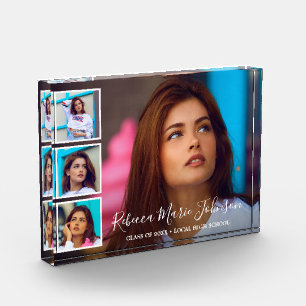 Moderner, eleganter Script Picture Collage Abschlu Fotoblock