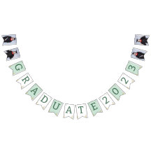 Moderner Eleganter Senior Green Themed Abschluss