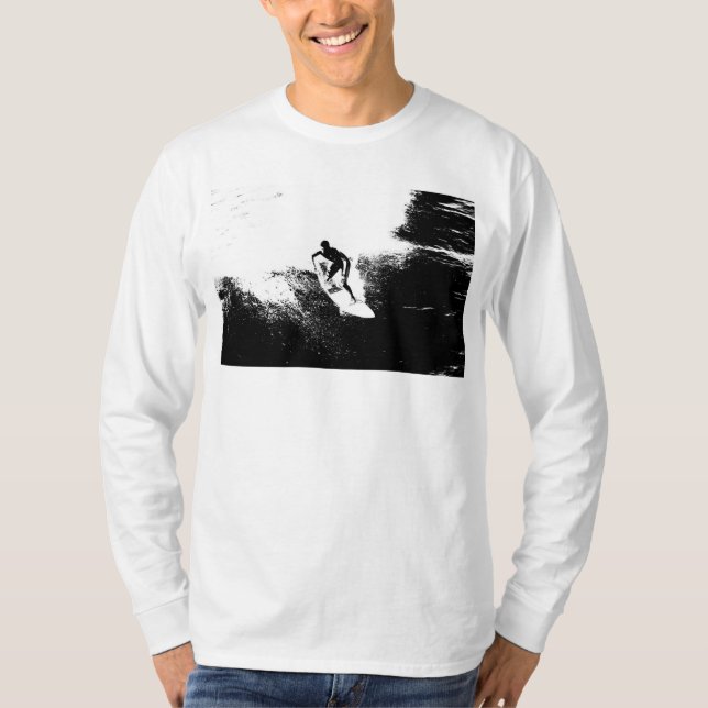 Moderner Eleganter Surfer Trendy Template Pop T-Shirt (Vorderseite)