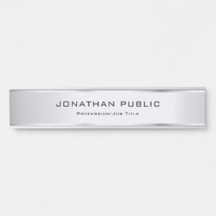 Moderner, eleganter Template Glamour Silver Türschild