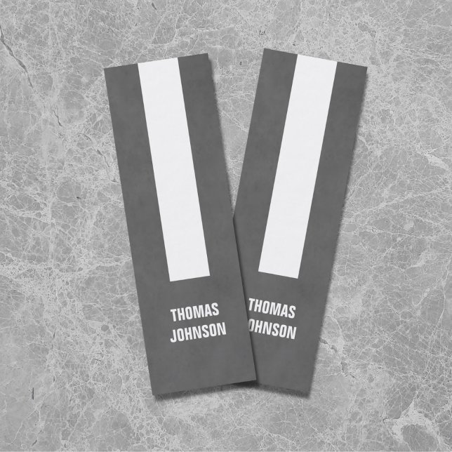 Moderner, eleganter Texturgrau Stripe-Berater Mini Visitenkarte (Von Creator hochgeladen)