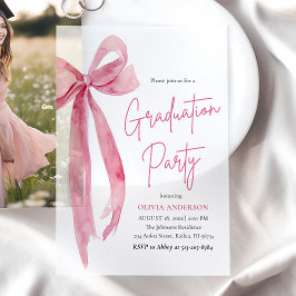 Moderner Eleganter Trendy Stilvoll Pink Bow Abschl