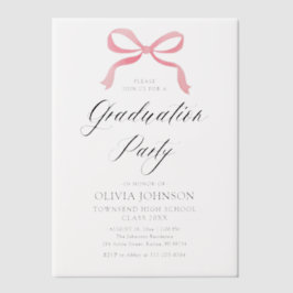 Moderner Eleganter Trendy Stilvoll Pink Bow Abschl