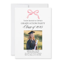 Moderner Eleganter Trendy Stilvoll Pink Bow Abschl