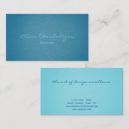 Moderner eleganter türkisfarbener Aquamariner Desi Visitenkarte