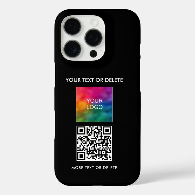 Moderner Eleganter Upload Business Logo QR Code Ei Case-Mate iPhone Hülle (Rückseite)