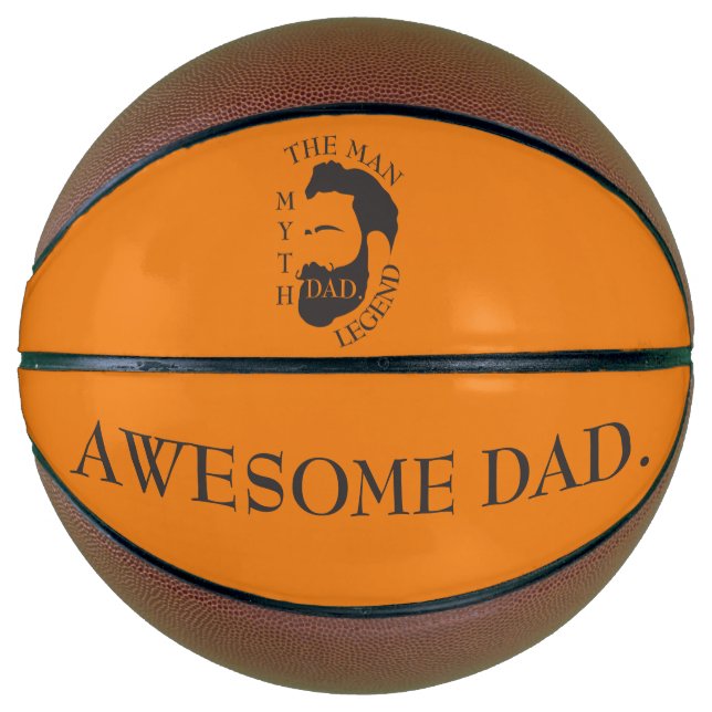 Moderner Eleganter Vater Vatertag Basketball (Vorderseite)