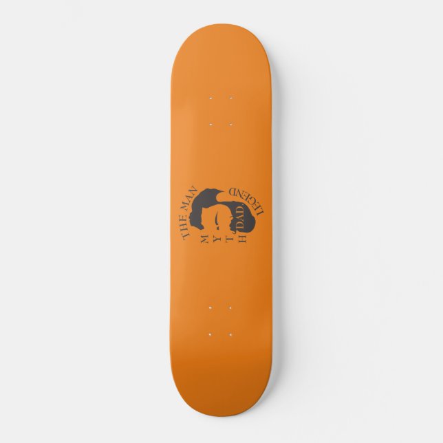 Moderner Eleganter Vater Vatertag Skateboard (Vorderseite)