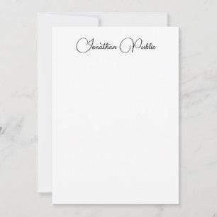 Moderner eleganter vertikaler Vorlagenname Mitteilungskarte