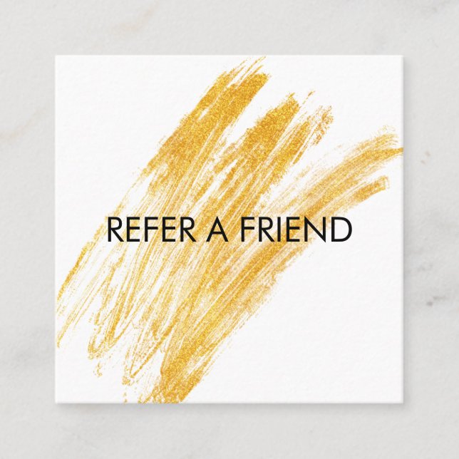 Moderner Eleganter Wave Glitzer Empfehlungskarte (Vorderseite)