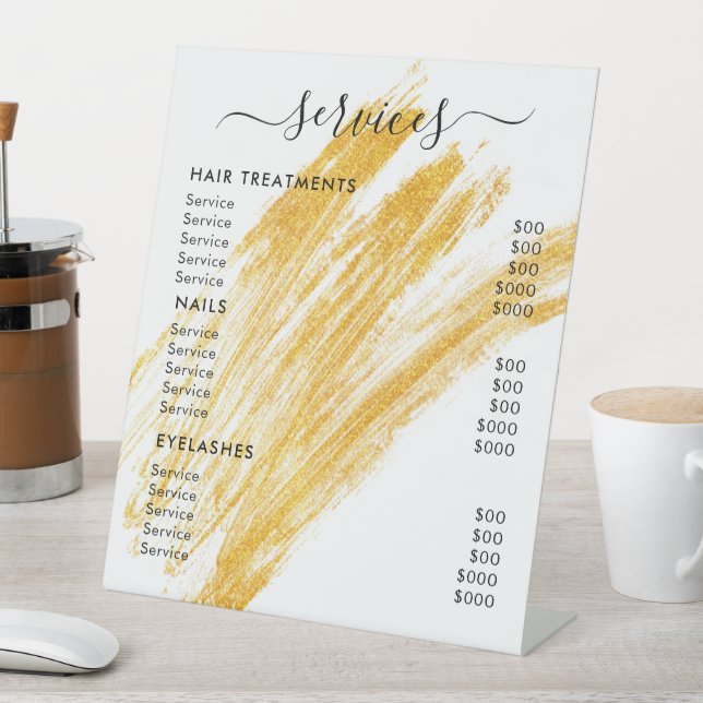 Moderner Eleganter Wave Glitzer Sockelschild (In Situ)