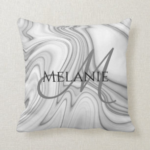 Moderner, eleganter weißer Marmor Kissen