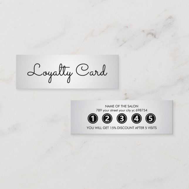 Moderner Eleganter Weißer Schönheitssalon Treuekarte (Vorne/Hinten)