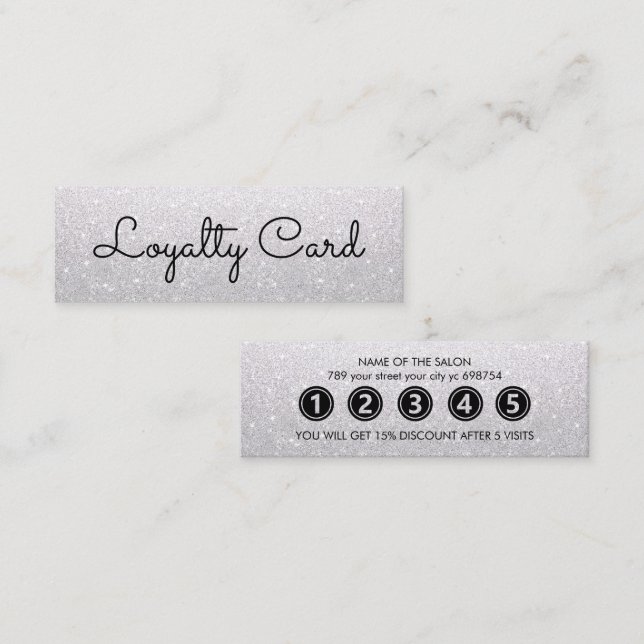 Moderner Eleganter Weißer Schönheitssalon Treuekarte (Vorne/Hinten)