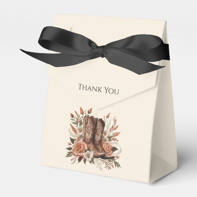 Moderner Eleganter Western - Blume Geschenkschachtel (Vorderseite)