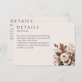 Moderner Eleganter Western - Blumen Begleitkarte