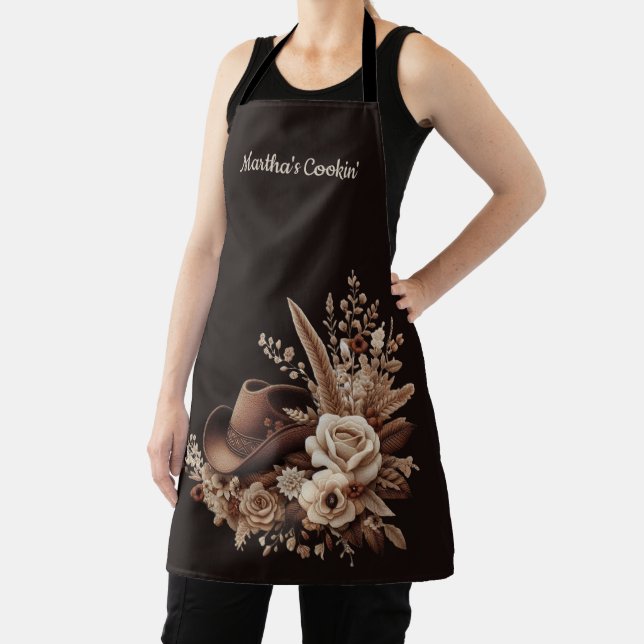 Moderner Eleganter Western - Blumen Schürze (InSitu)