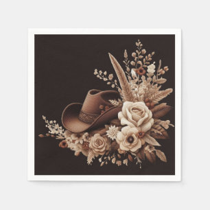 Moderner Eleganter Western - Blumen Serviette