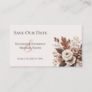 Moderner Eleganter Western - Blumen Visitenkarte