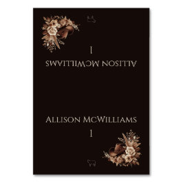 Moderner Eleganter Western - Blumenmeatensymbol Tischnummer