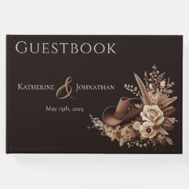 Moderner Eleganter Western - Flora Gästebuch