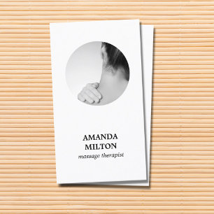 Moderner Elegantes Foto Massage Therapist Business Visitenkarte