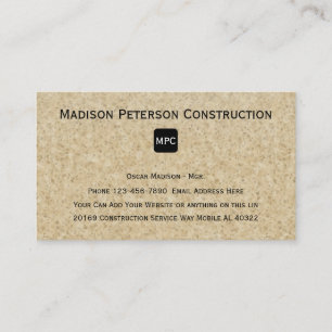 Moderner entworfener Bau Businesscards Visitenkarte
