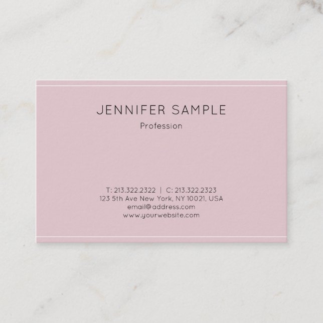 Moderner Entwurfs-einfaches berufliches elegantes Visitenkarte (Vorderseite)