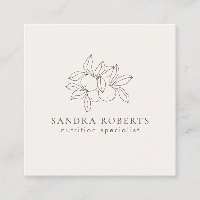 Moderner Ernährungsspezialist Visitenkarte (Vorderseite)