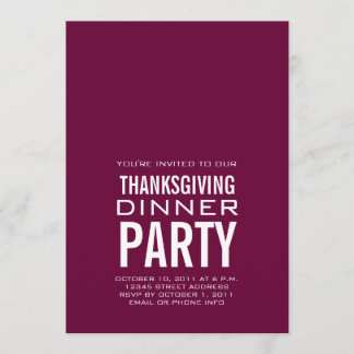 MODERNER ERNTEDANK DINNER PARTY EINLADUNG WEIN