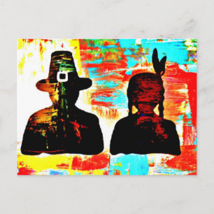 Moderner Erntedank Feiertagspostkarte