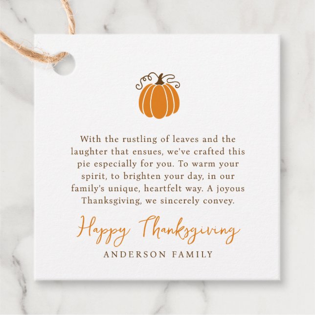 Moderner Erntedank Geschenkanhänger (Vorderseite)