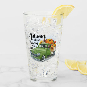 Moderner Erntedank Schöne Herbstsammlung Glas