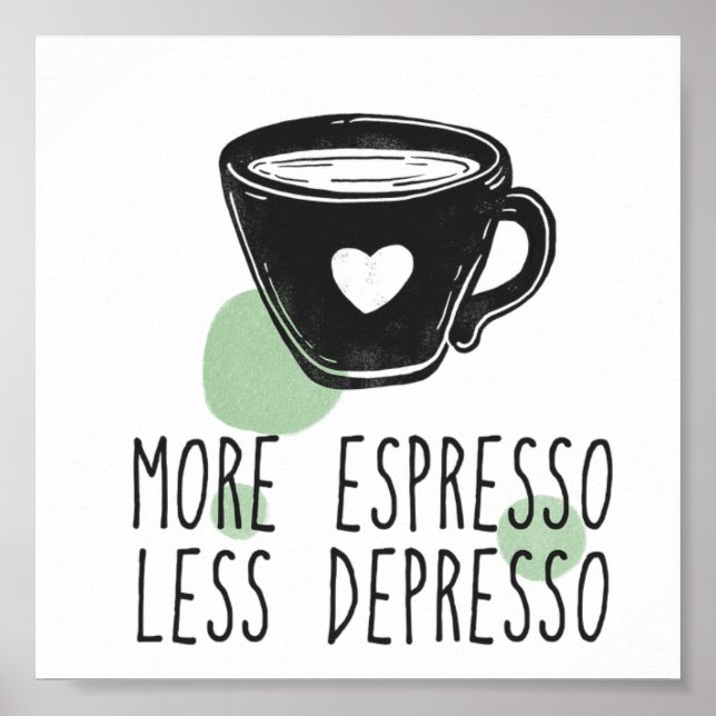 Moderner Espresso Poster (Vorne)