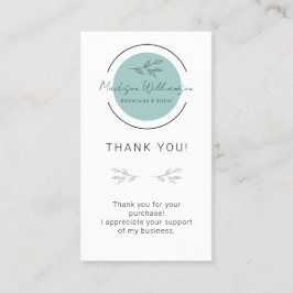 Moderner Esthetician Stylist Wellness-Center Kunde Visitenkarte