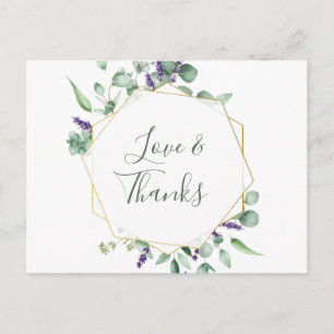 Moderner Eukalyptus Geometrischer Rahmen Vielen Da Postkarte