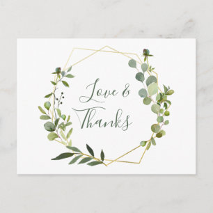 Moderner Eukalyptus Geometrischer Rahmen Vielen Da Postkarte