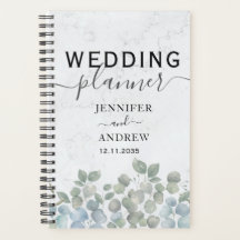 Moderner Eukalyptus Sage Green Wedding Planner