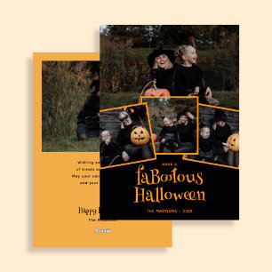 Moderner fabulöser Halloween-Fotocollage Feiertagskarte