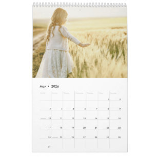 Moderner Familienfoto-Collage-Kalender Kalender