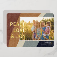 Moderner Farbblock Erdung Foto Horizontal Gold