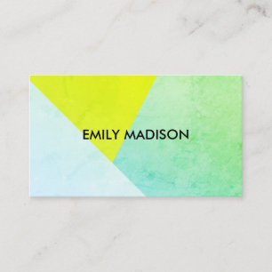 Moderner / Farbblock / Grüntöne Visitenkarte