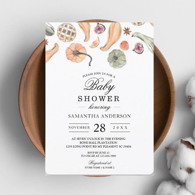 Moderner, farbenfroher Pumpkin Herbst Einladung (Von Creator hochgeladen)