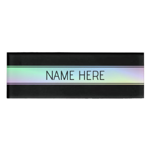 Moderner Farbenfroher und bearbeitbarer Text Namenschild